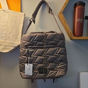 Gymshark NWT Quilted Yoga Bag In Cool Brown